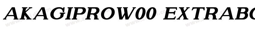 AkagiProW00 ExtraBol字体转换
